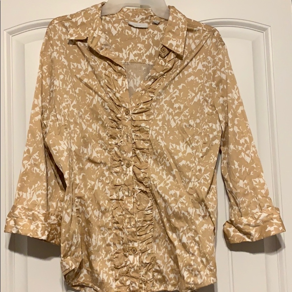 3/4 sleeve ruffle blouse